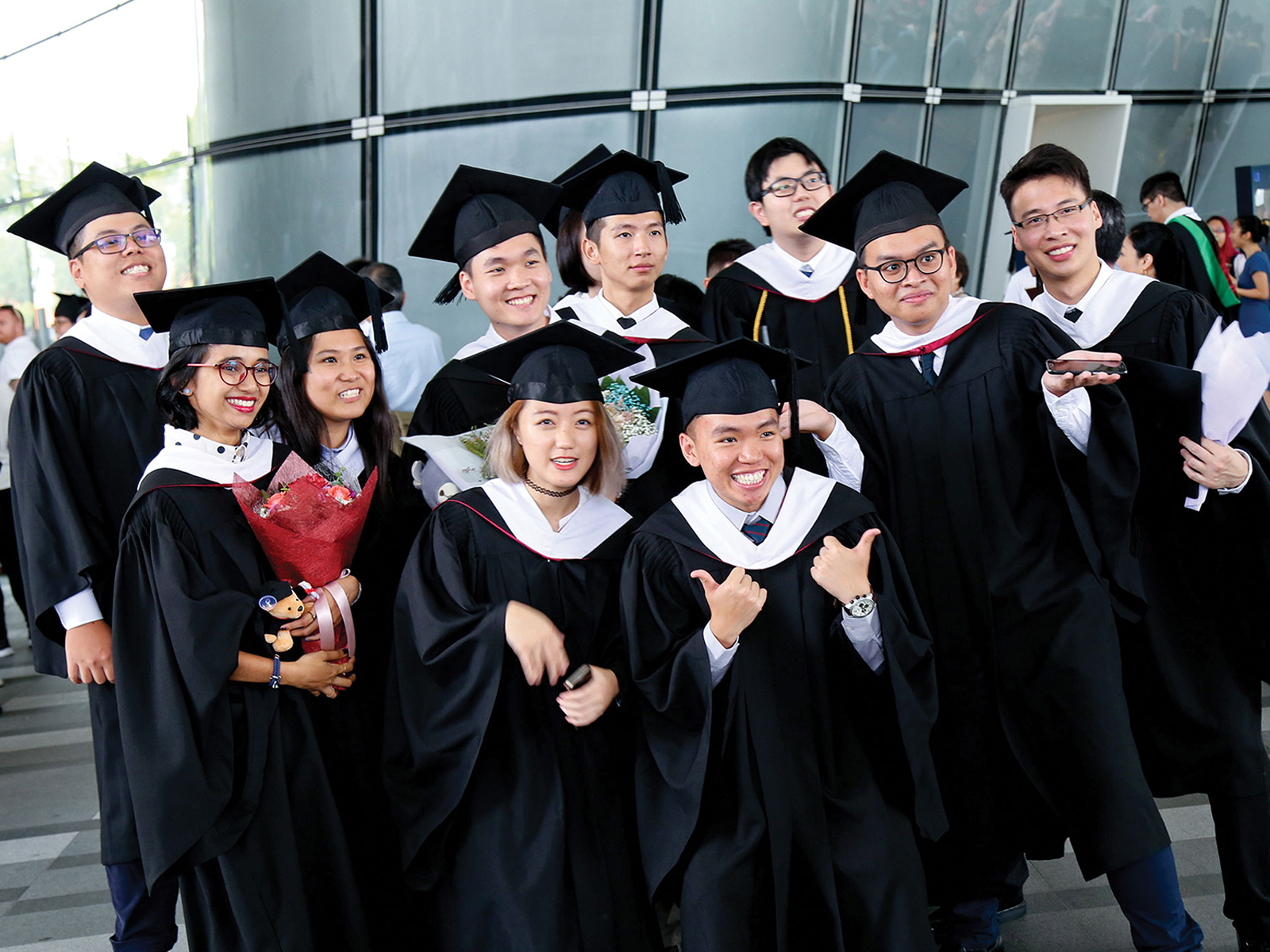 DigiPen (Singapore) graduates are all smiles at the 2017 commencement ceremony