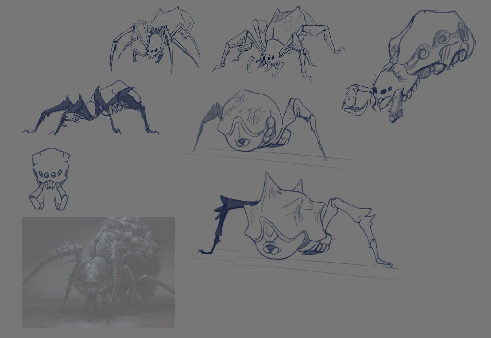 Spider monster sketches